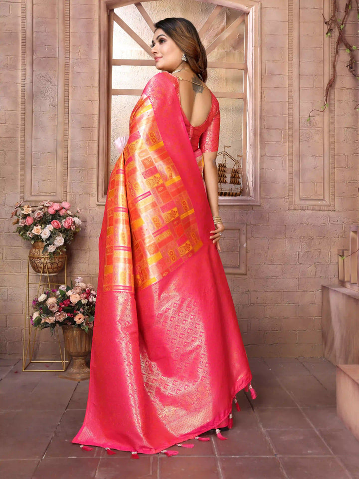 Classic Wevon Work Banarasi Silk Saree for Special Occasions