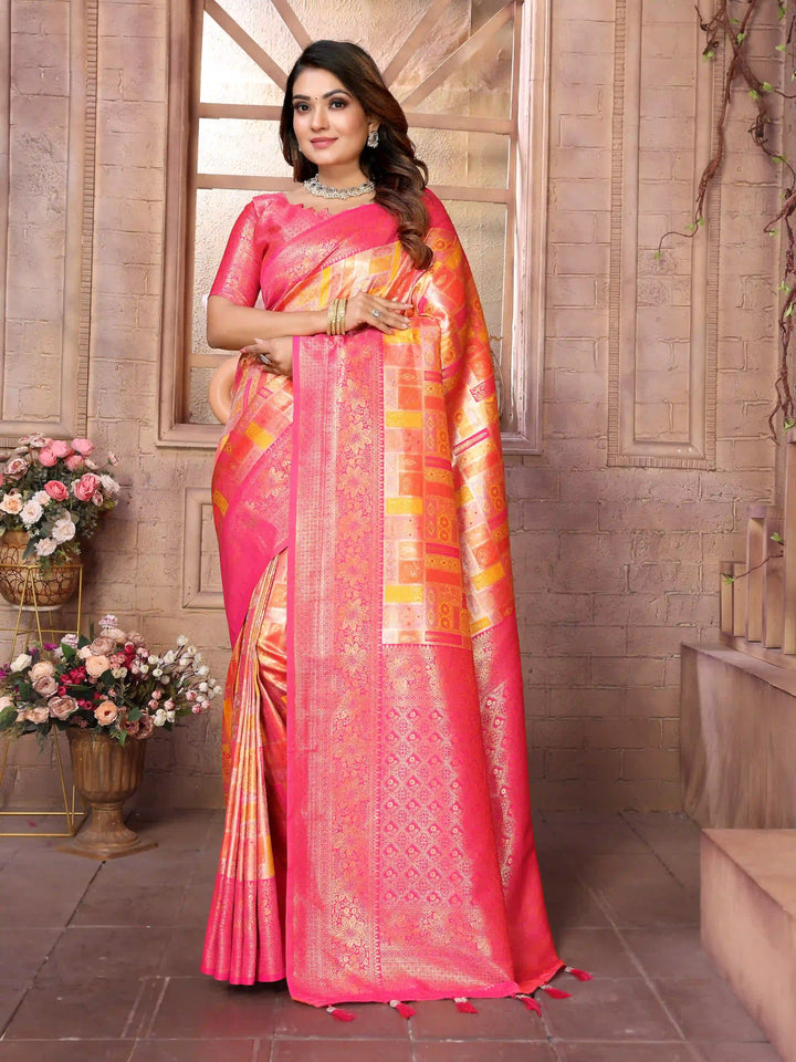 Classic Wevon Work Banarasi Silk Saree for Special Occasions