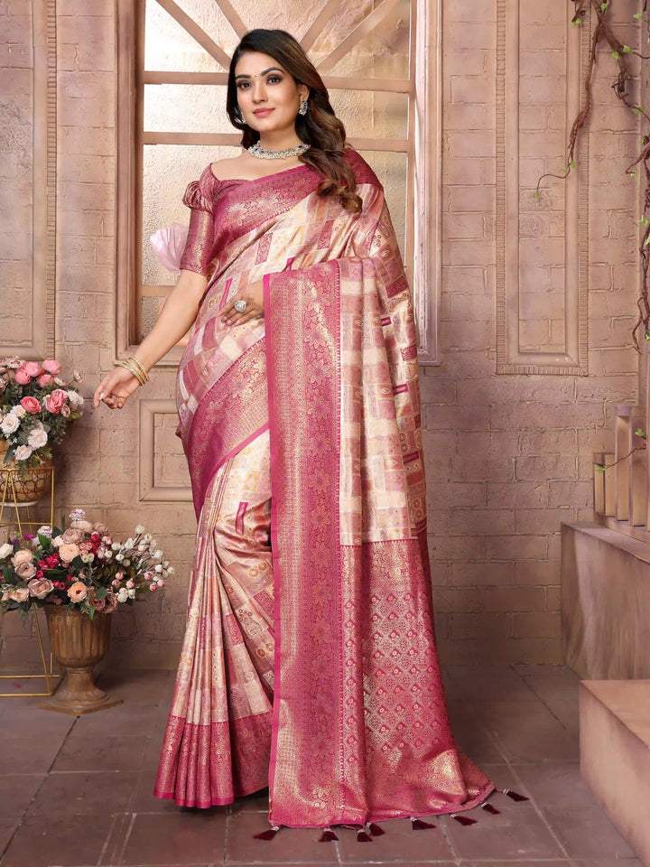 Classic Wevon Work Banarasi Silk Saree for Special Occasions