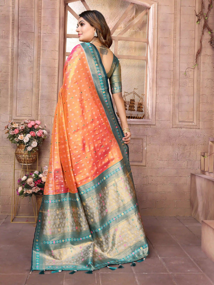 Graceful Patola Wevon Saree in Banarasi Tissue Silk