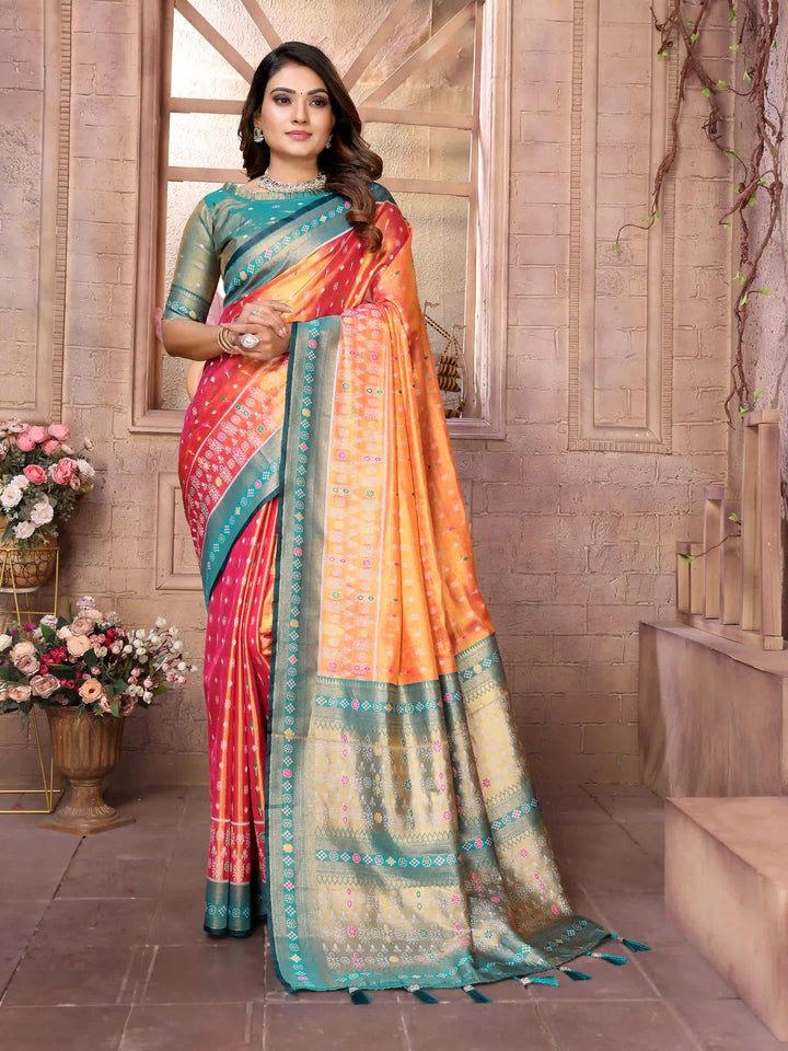 Graceful Patola Wevon Saree in Banarasi Tissue Silk