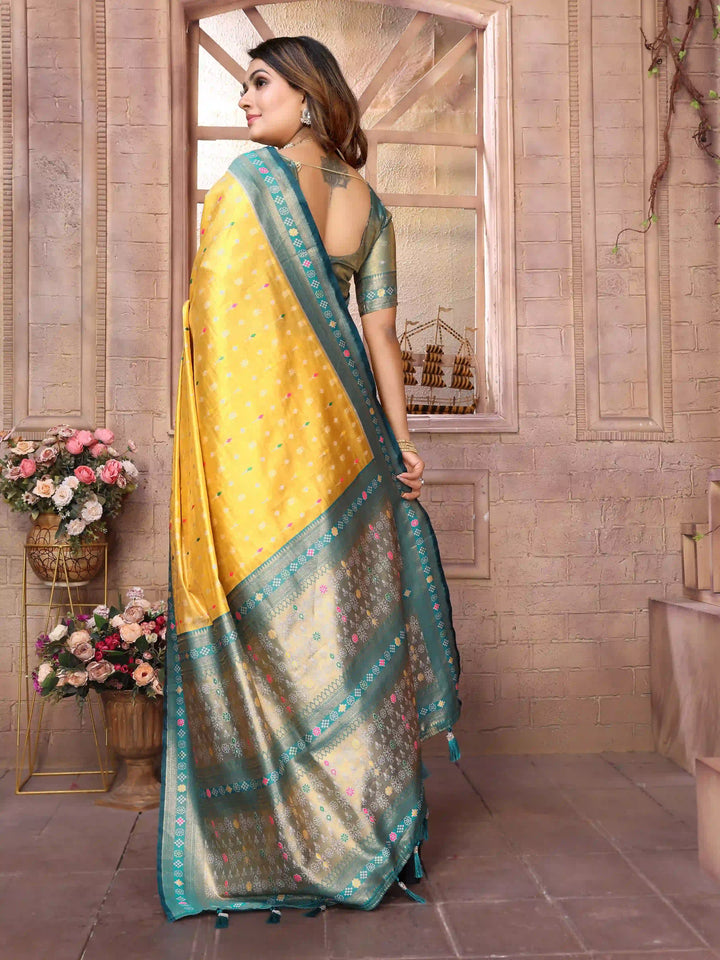 Graceful Patola Wevon Saree in Banarasi Tissue Silk