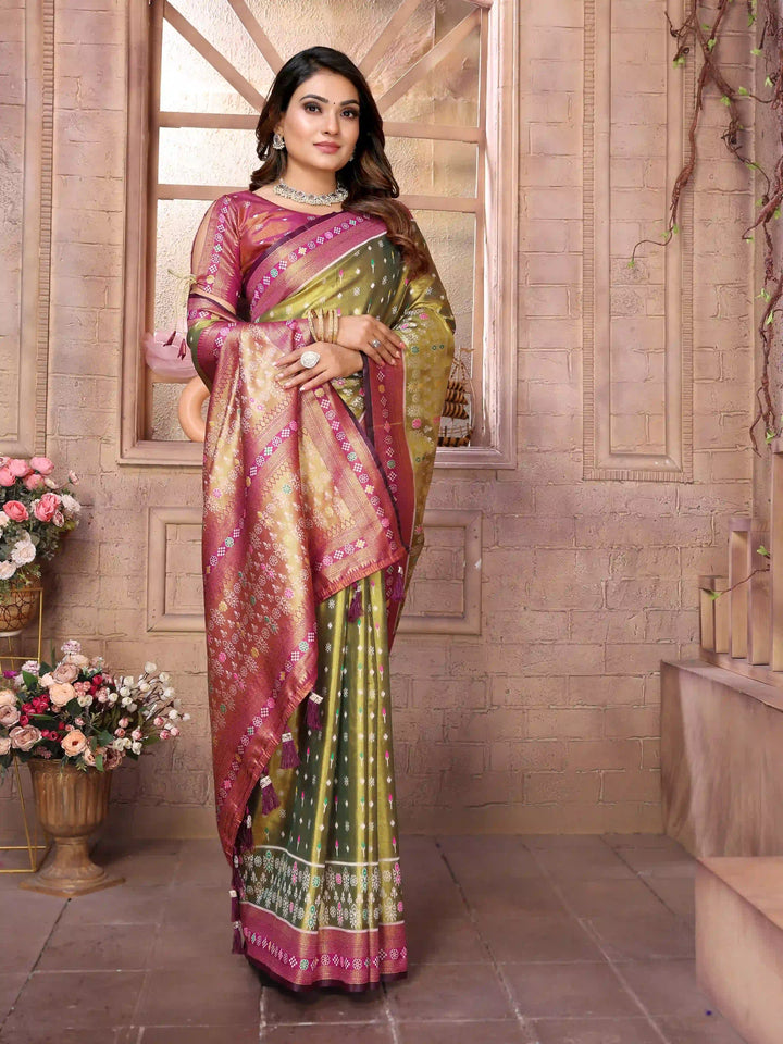 Graceful Patola Wevon Saree in Banarasi Tissue Silk