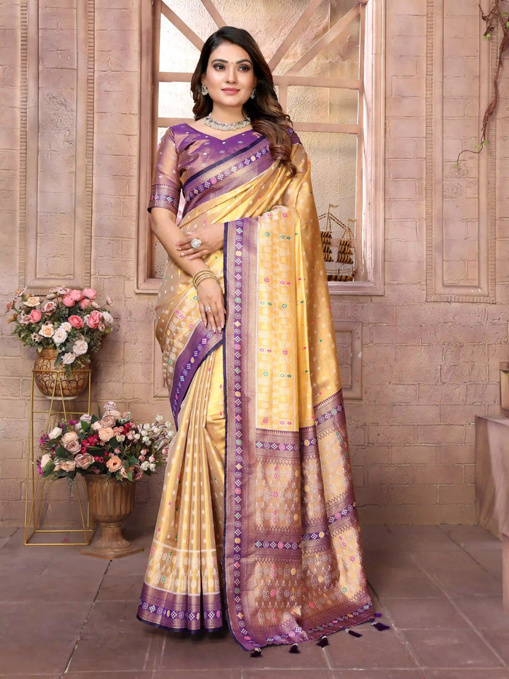 Graceful Patola Wevon Saree in Banarasi Tissue Silk