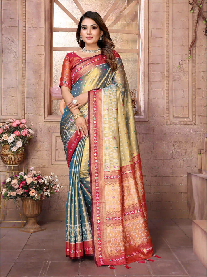 Graceful Patola Wevon Saree in Banarasi Tissue Silk