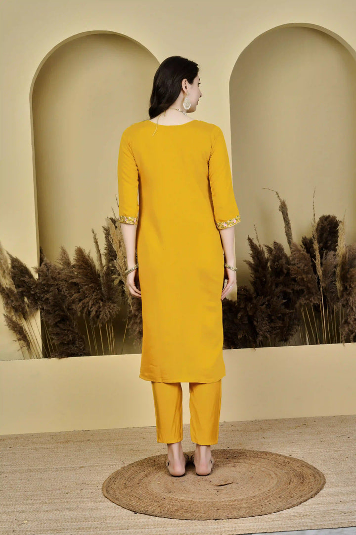 Designer Yellow Chanderi Silk Suit Set with Nylon Tabby Dupatta