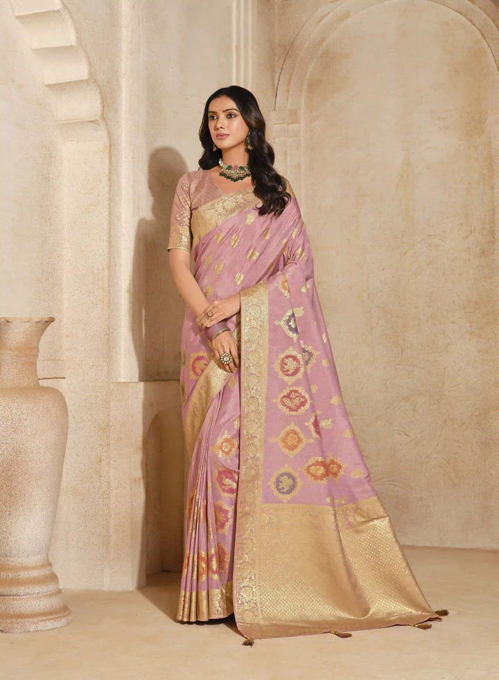 Pure Silk Saree for Festive Wear with Designer Jari Work