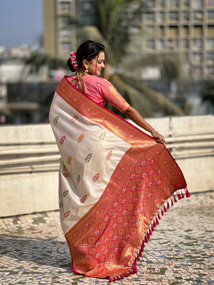 Regal Soft Silk Saree with Wevon Meenakari Work