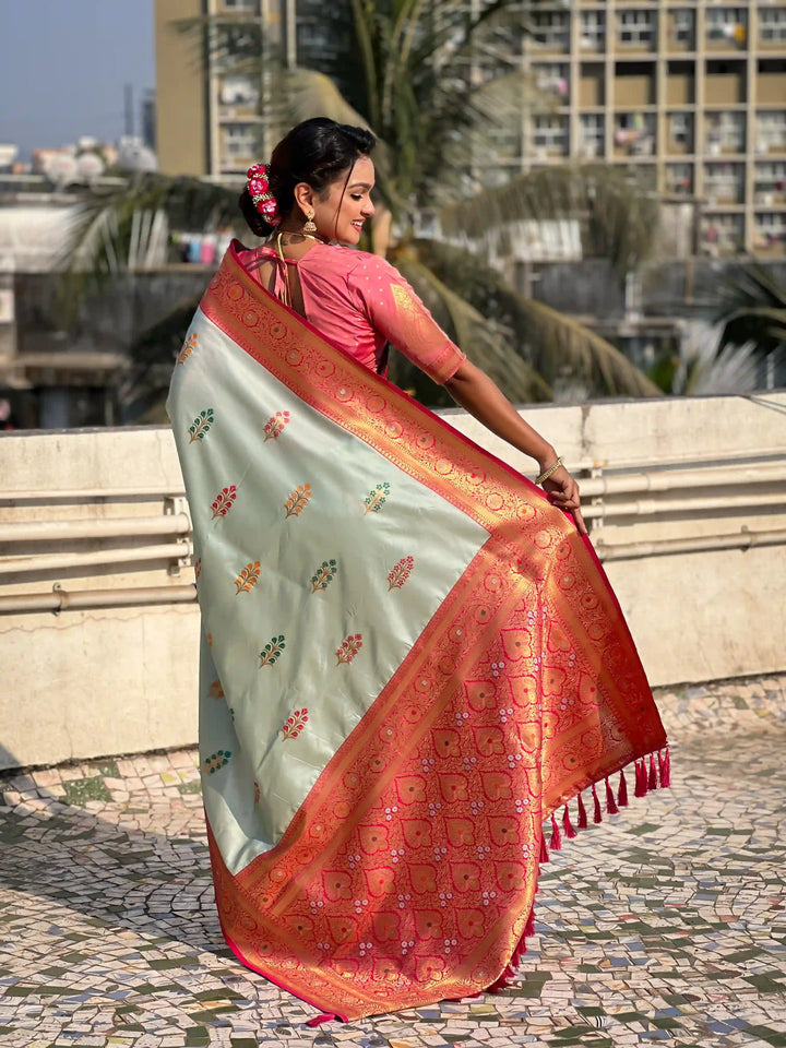 Regal Soft Silk Saree with Wevon Meenakari Work