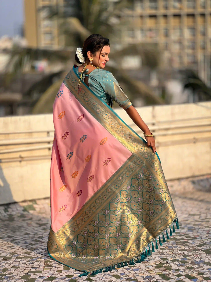 Regal Soft Silk Saree with Wevon Meenakari Work