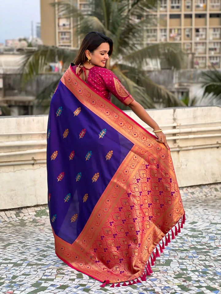 Regal Soft Silk Saree with Wevon Meenakari Work