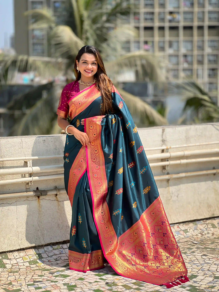 Regal Soft Silk Saree with Wevon Meenakari Work