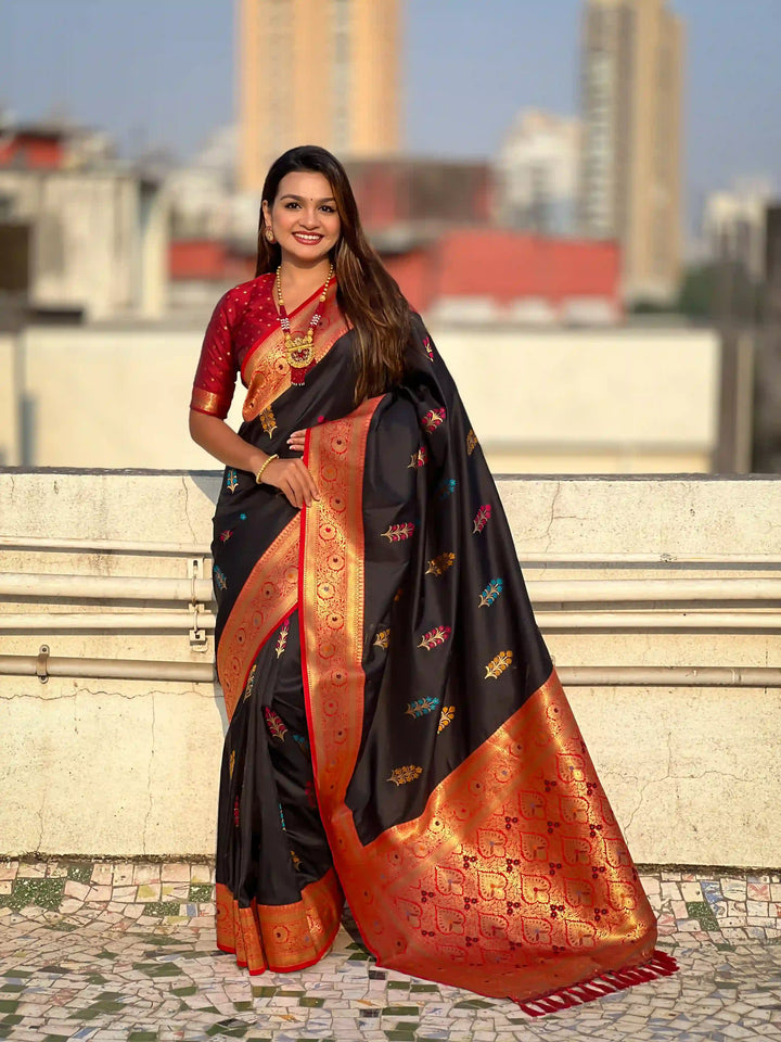 Regal Soft Silk Saree with Wevon Meenakari Work