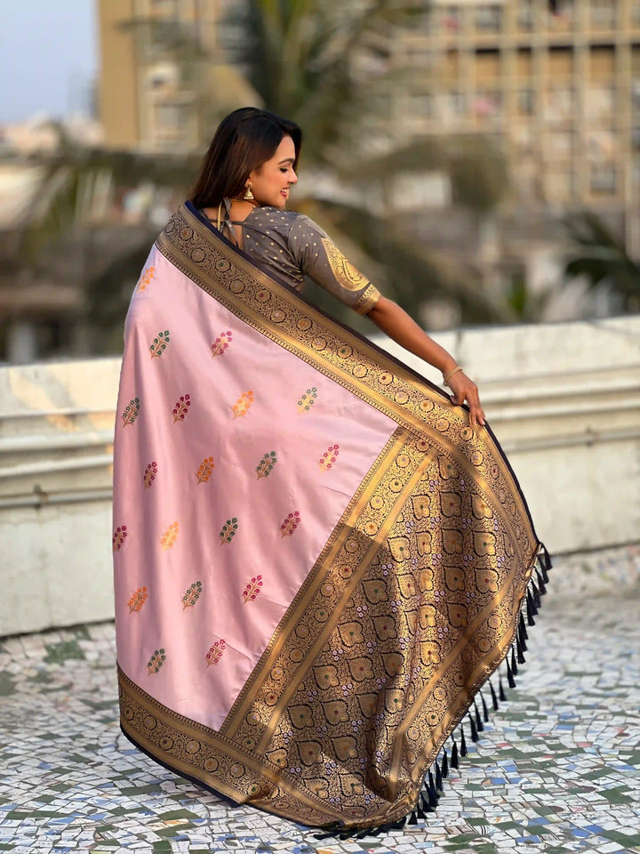Regal Soft Silk Saree with Wevon Meenakari Work