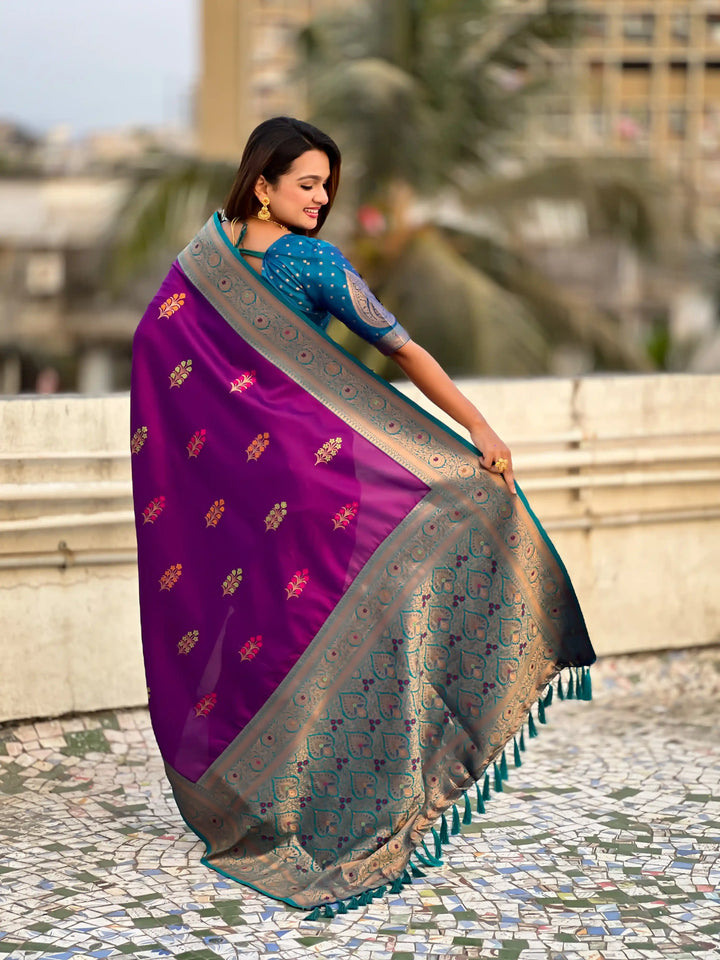 Regal Soft Silk Saree with Wevon Meenakari Work