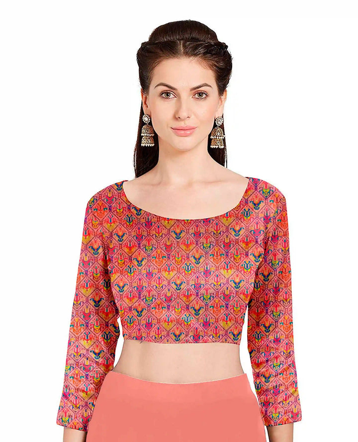 Premium Chiffon Traditional Saree with Foil Print Blouse