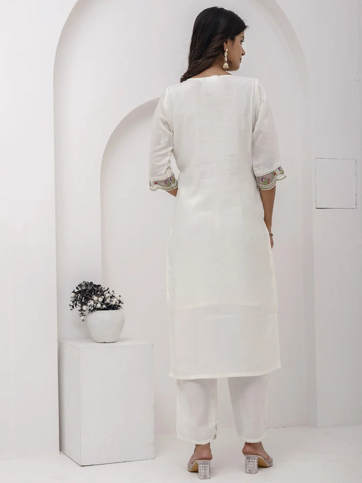 Timeless White Silk Salwar Kameez for Special Occasions