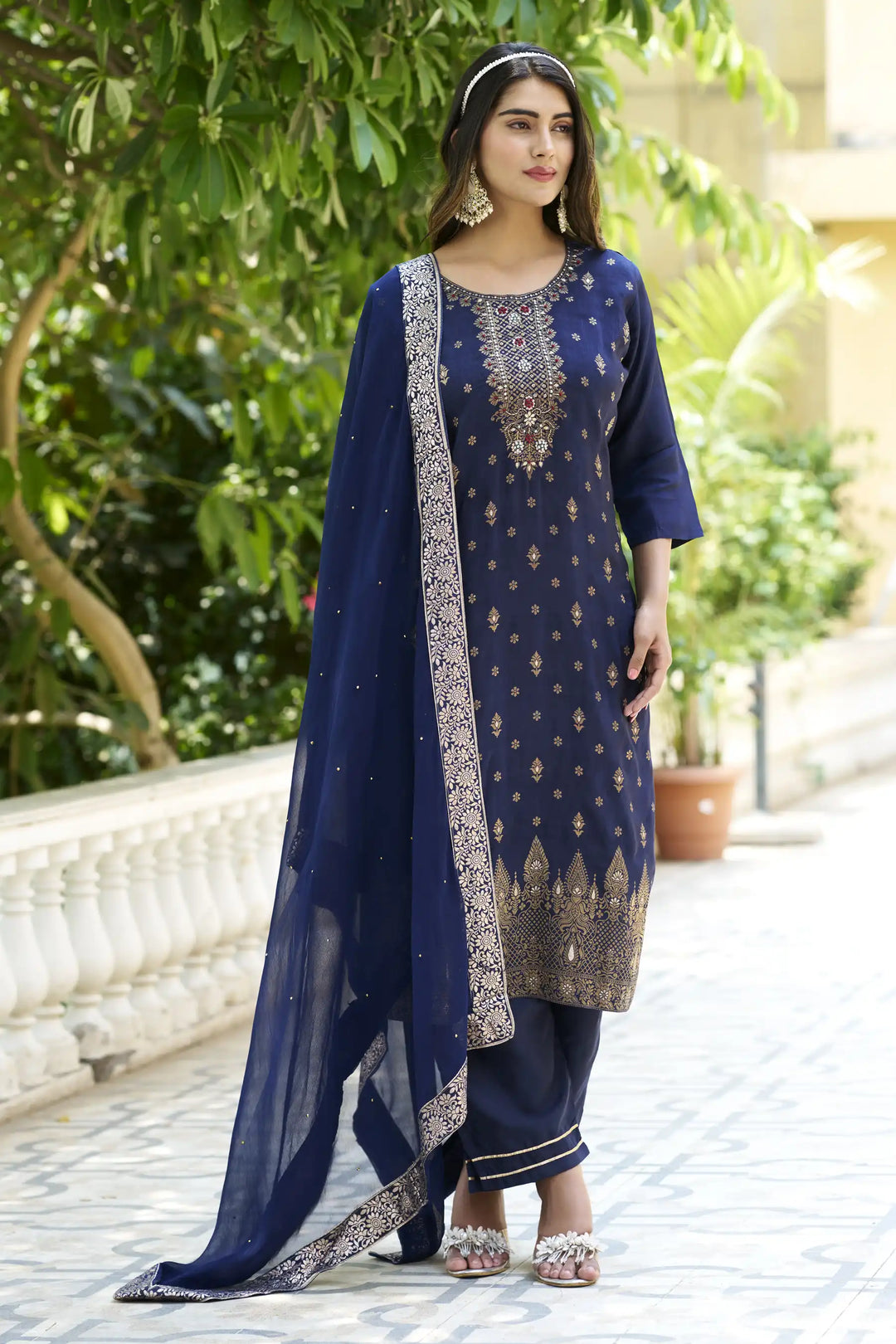 Premium Viscose Rayon Salwar Kameez with Designer Embellishments