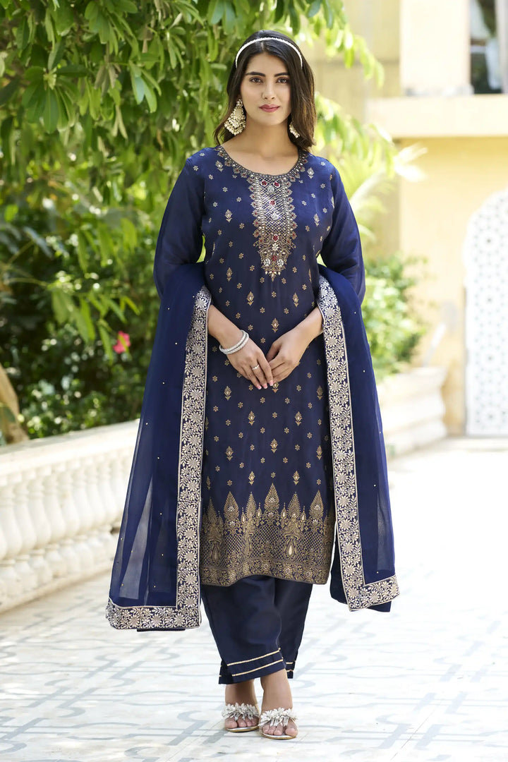 Premium Viscose Rayon Salwar Kameez with Designer Embellishments