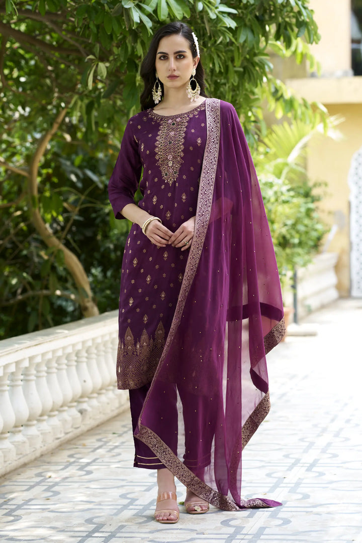 Premium Viscose Rayon Salwar Kameez with Designer Embellishments