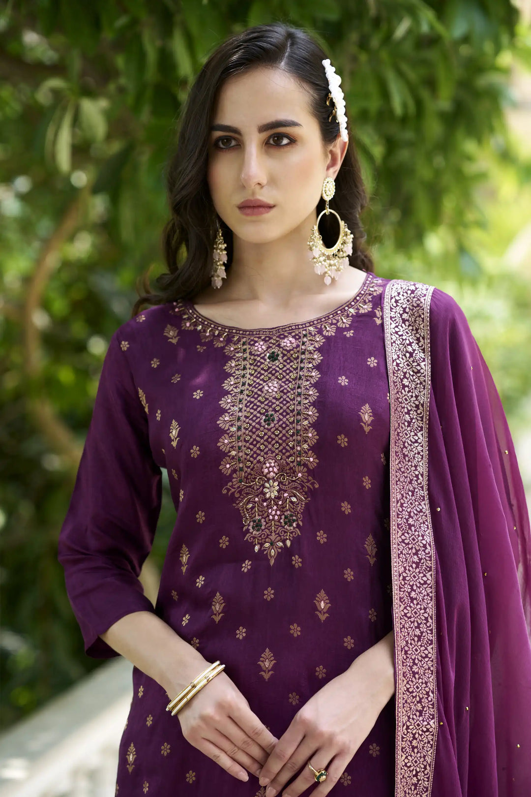 Premium Viscose Rayon Salwar Kameez with Designer Embellishments