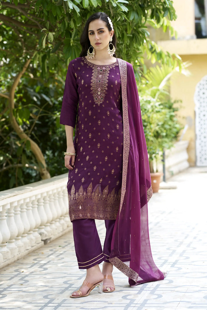 Premium Viscose Rayon Salwar Kameez with Designer Embellishments