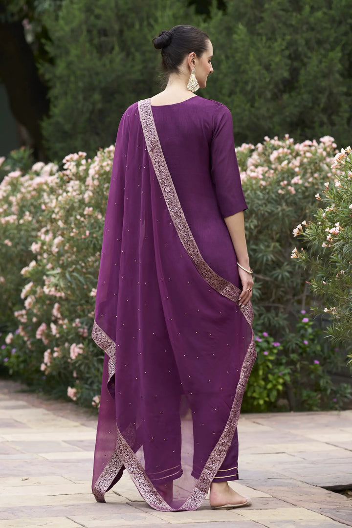 Stylish Wevon Hand Work Salwar Kameez for Special Occasions