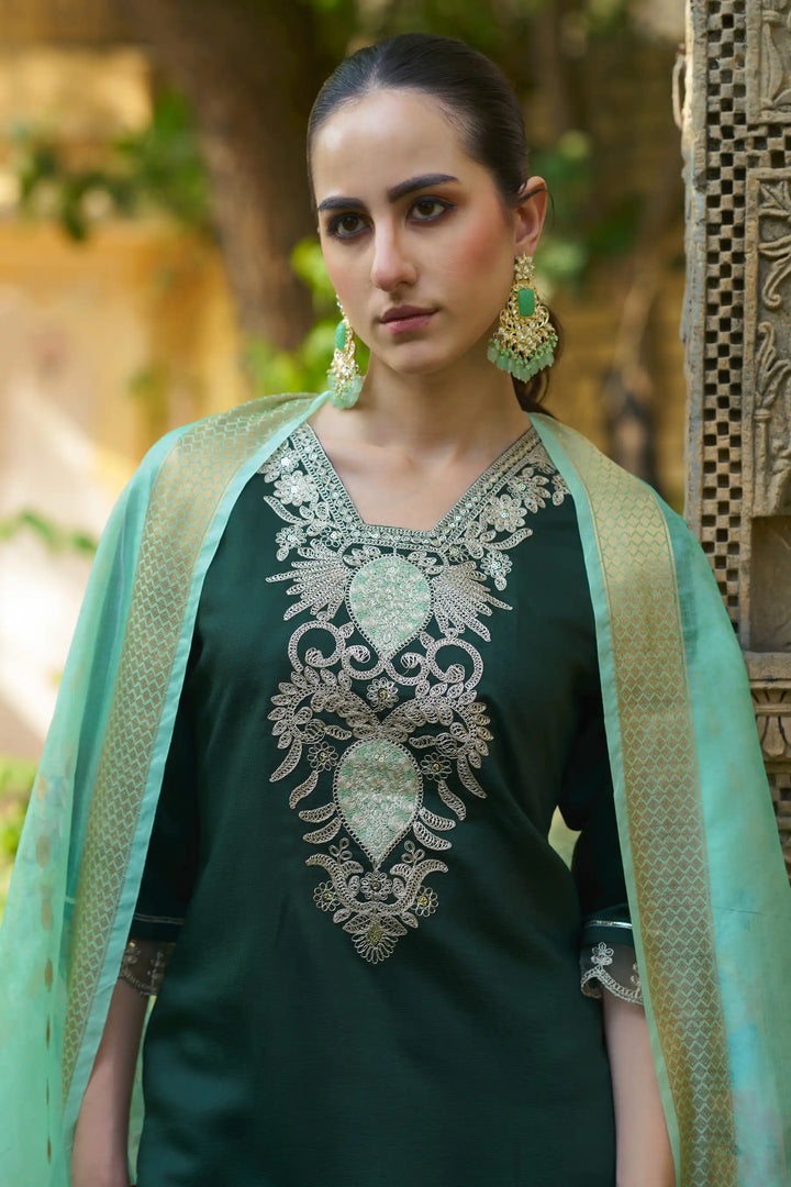 Party-Ready Rayon Suit Set with Designer Embroidery Touch