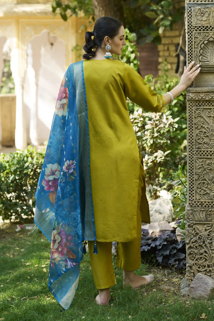 Party-Ready Rayon Suit Set with Designer Embroidery Touch