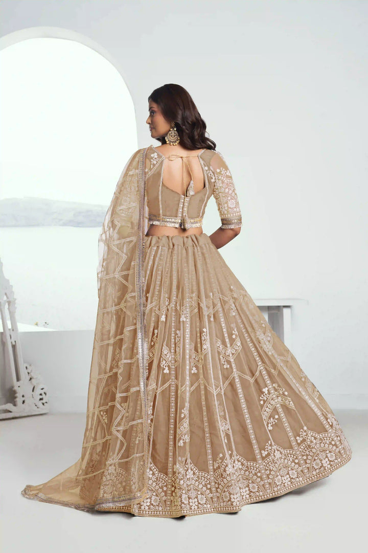 Ethereal Butterfly Net Lehenga with Thread Embroidery Work