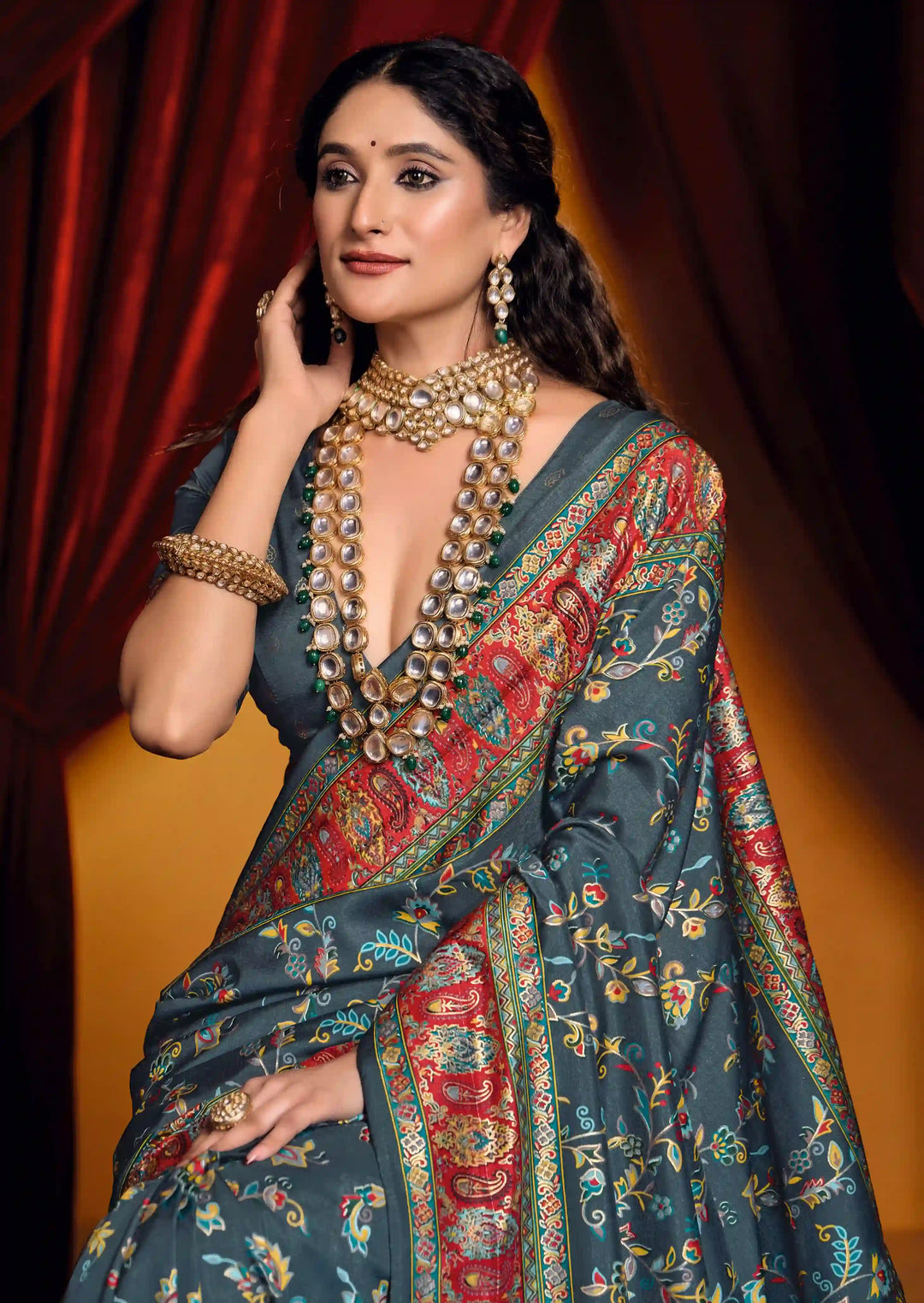 Timeless Tussar Silk Saree with Stylish Print Work
