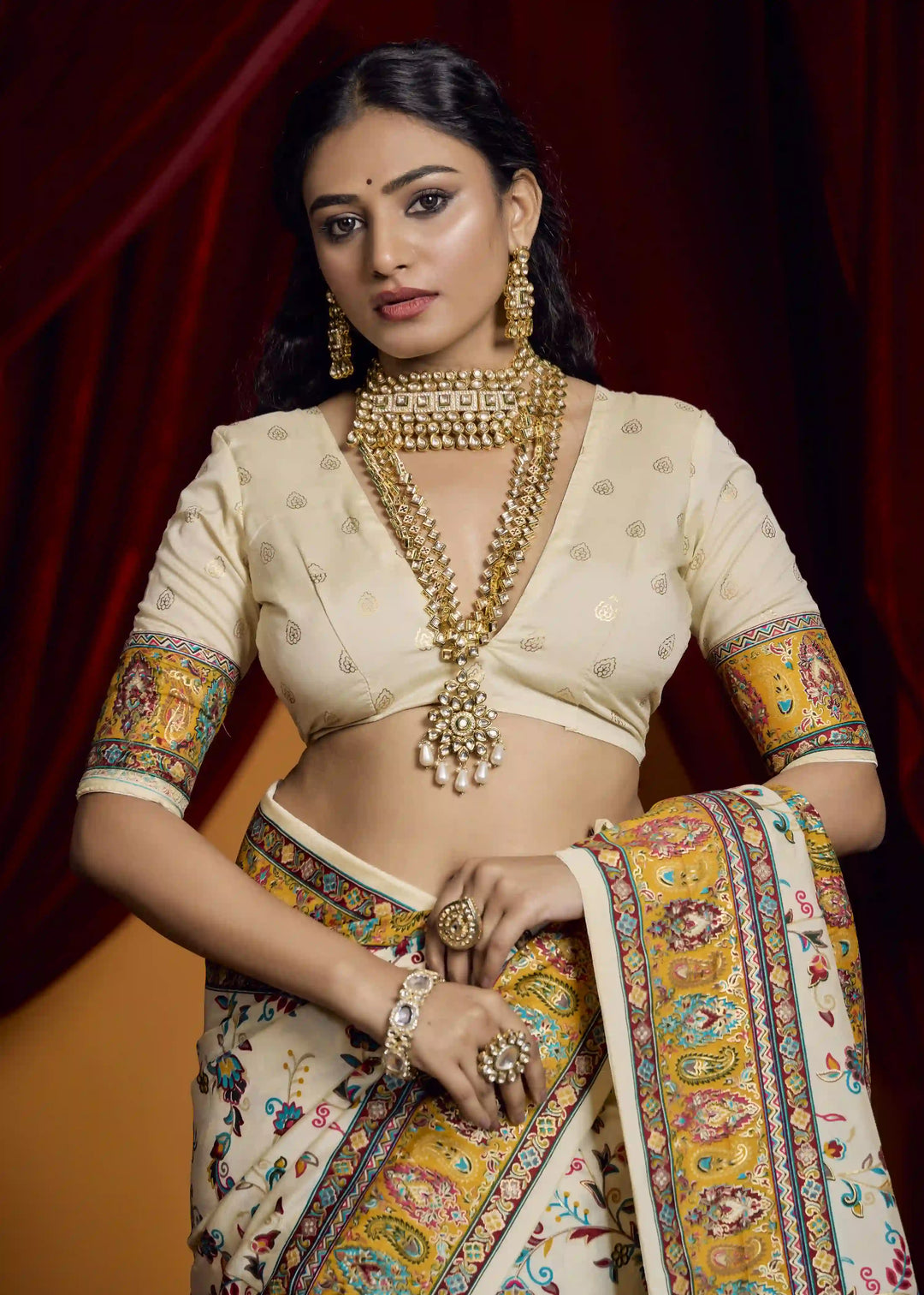 Timeless Tussar Silk Saree with Stylish Print Work