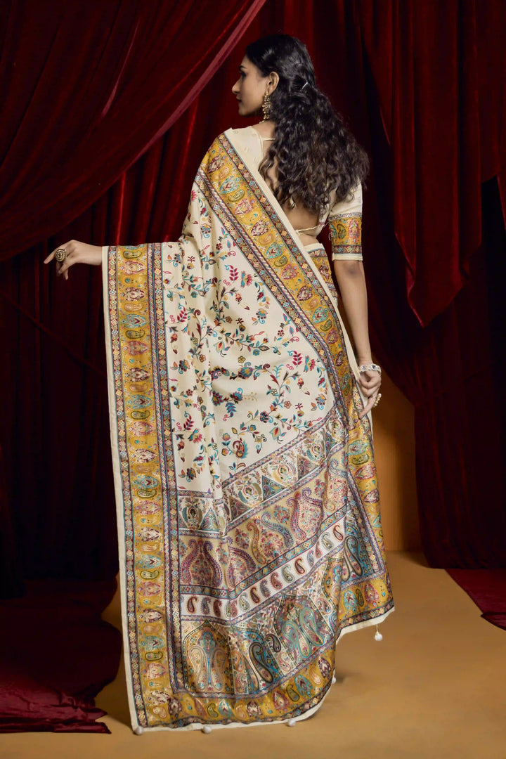 Timeless Tussar Silk Saree with Stylish Print Work