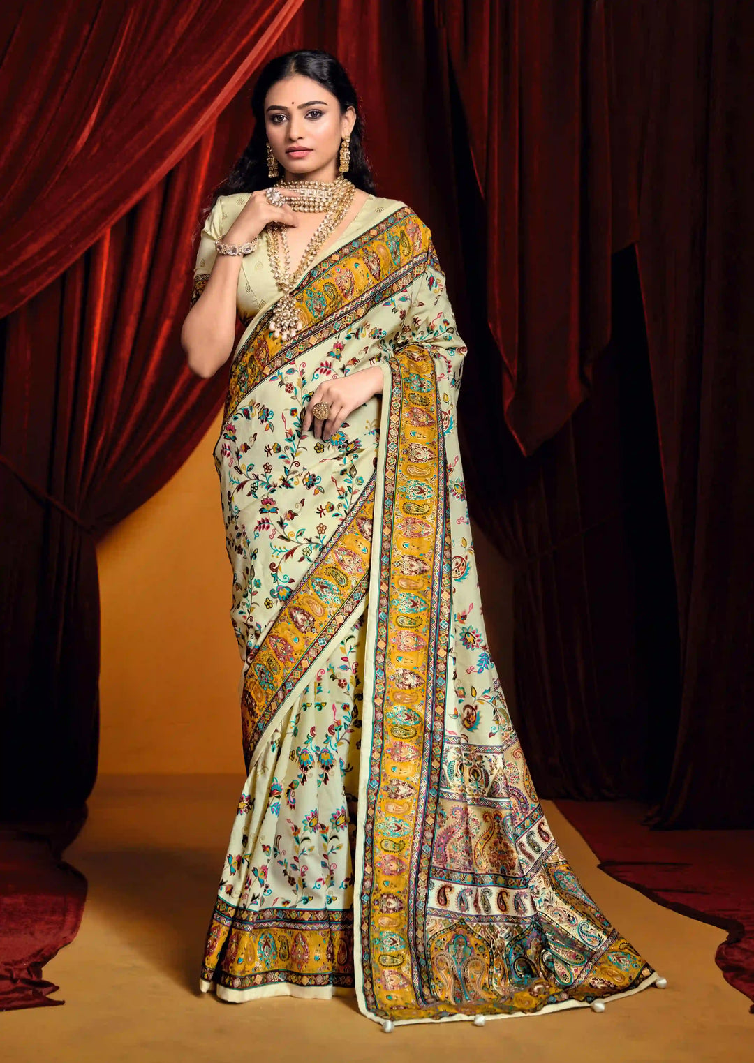 Timeless Tussar Silk Saree with Stylish Print Work