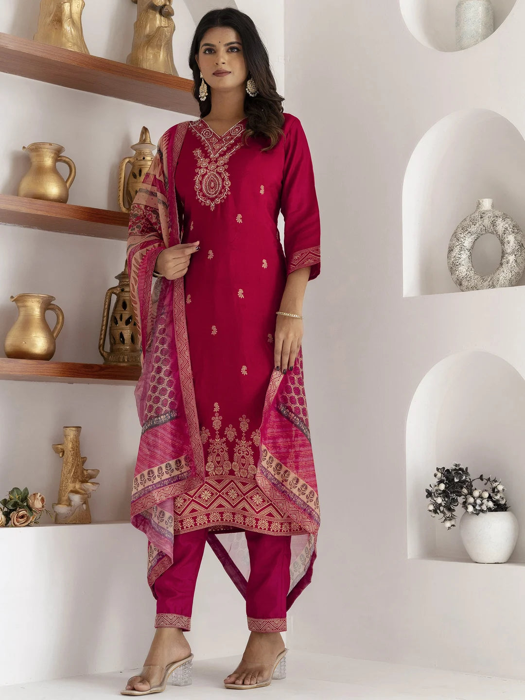 Radiant Rani Pink Designer Salwar Kameez Set