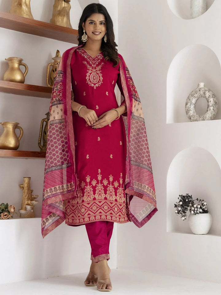 Radiant Rani Pink Designer Salwar Kameez Set