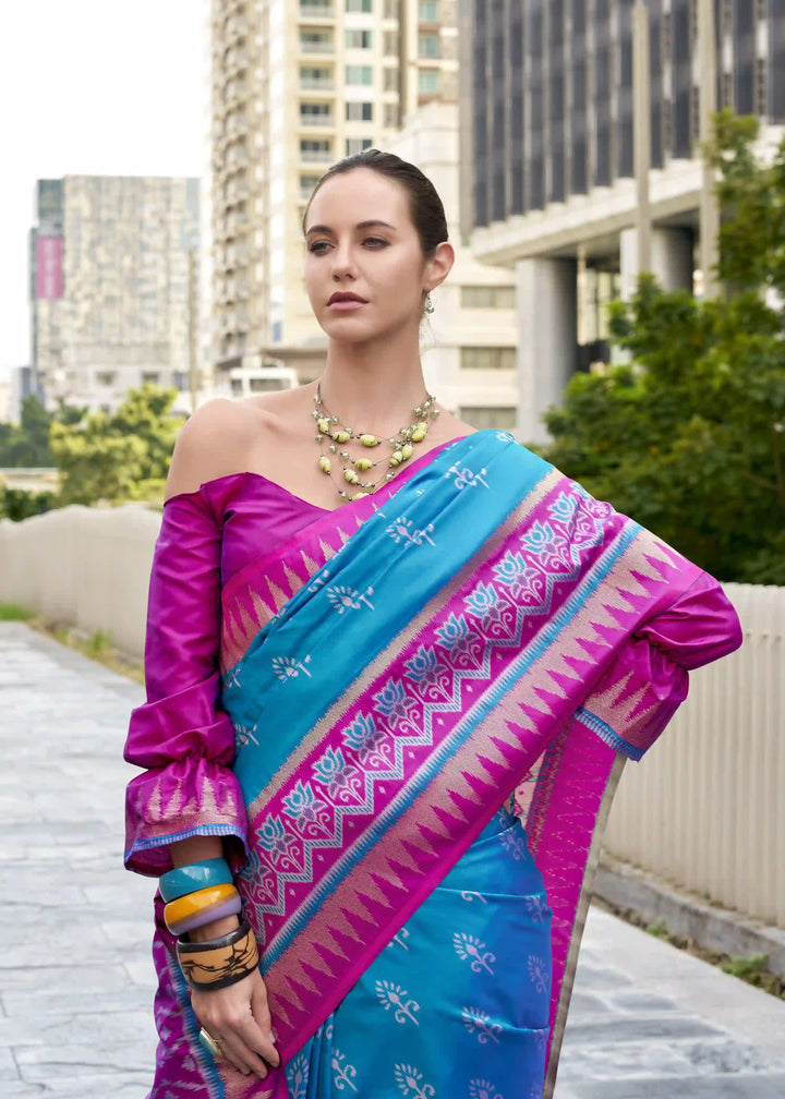 Classic Soft Silk Saree with Ethnic Printed & Jari Detailing