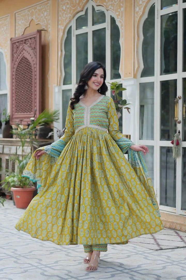 Comfortable Cotton Salwar Kameez with Beautiful Printed Dupatta