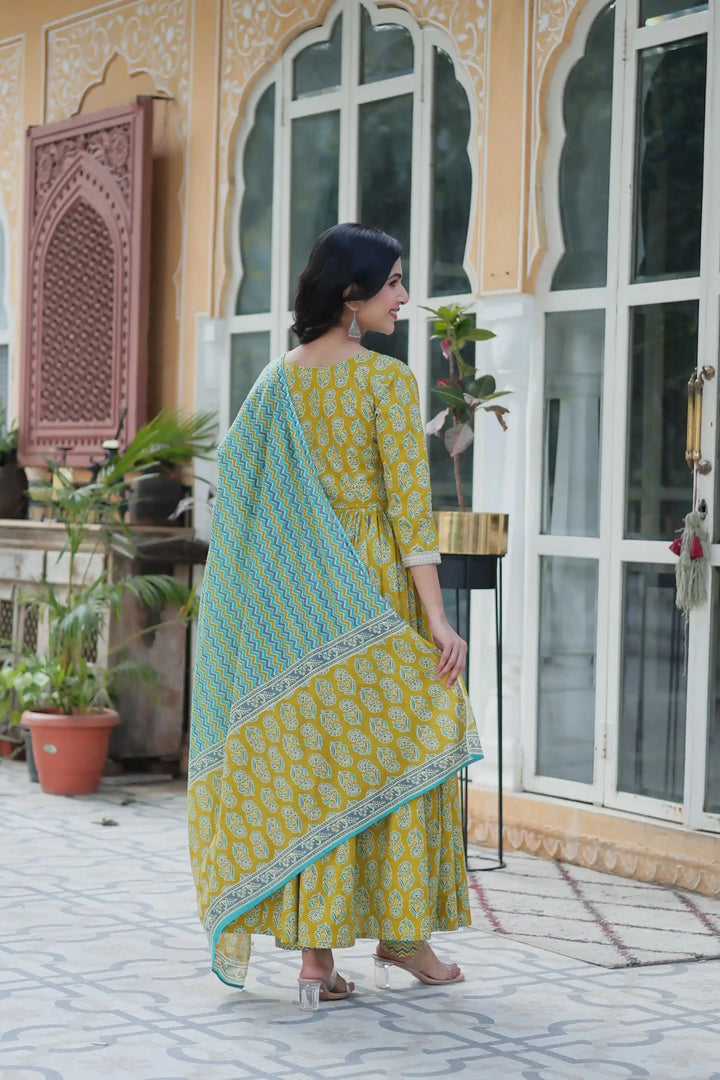 Comfortable Cotton Salwar Kameez with Beautiful Printed Dupatta