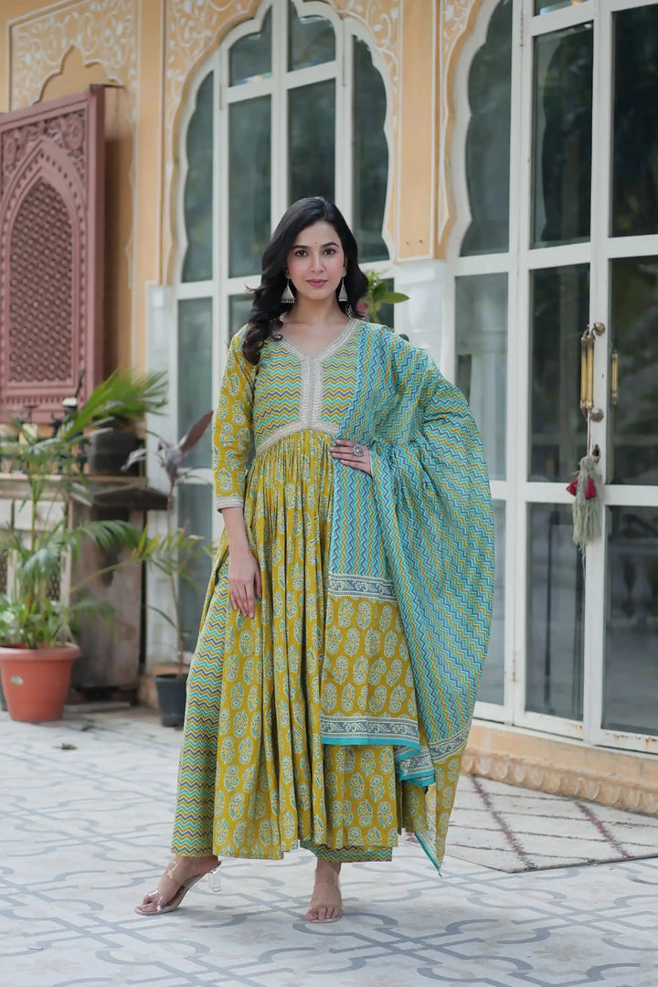 Comfortable Cotton Salwar Kameez with Beautiful Printed Dupatta