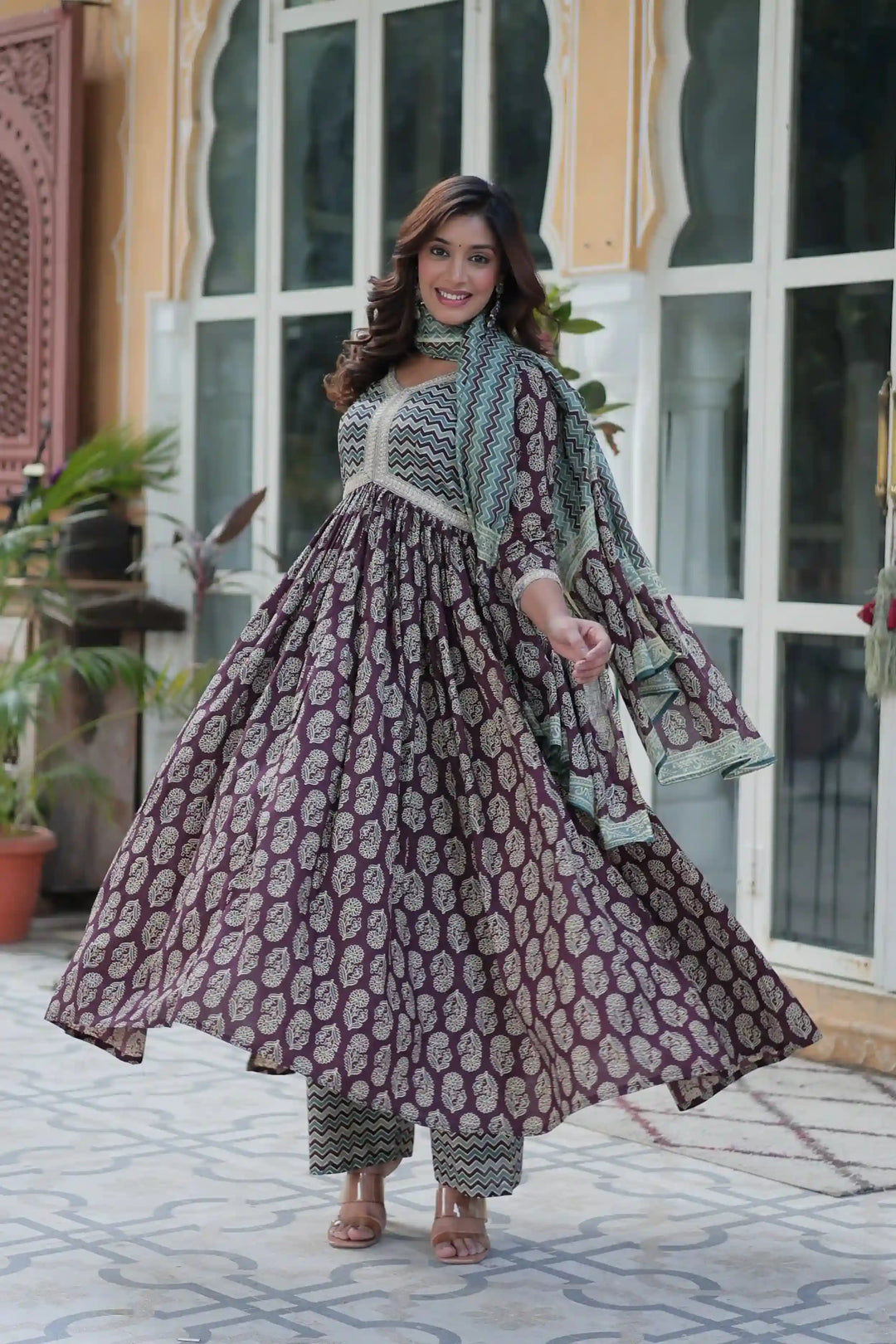 Comfortable Cotton Salwar Kameez with Beautiful Printed Dupatta