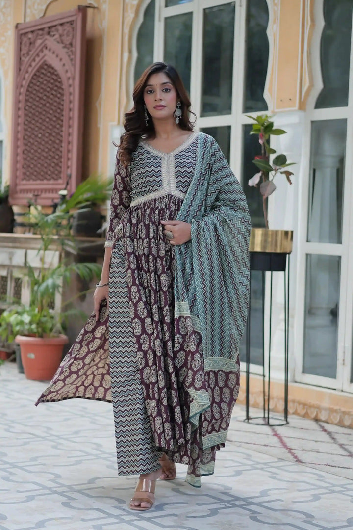 Comfortable Cotton Salwar Kameez with Beautiful Printed Dupatta