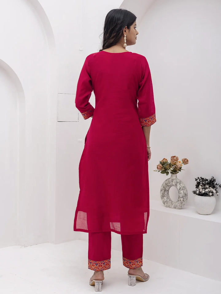 Stunning Bright Red Jacquard Silk Salwar Kameez for Special Occasions
