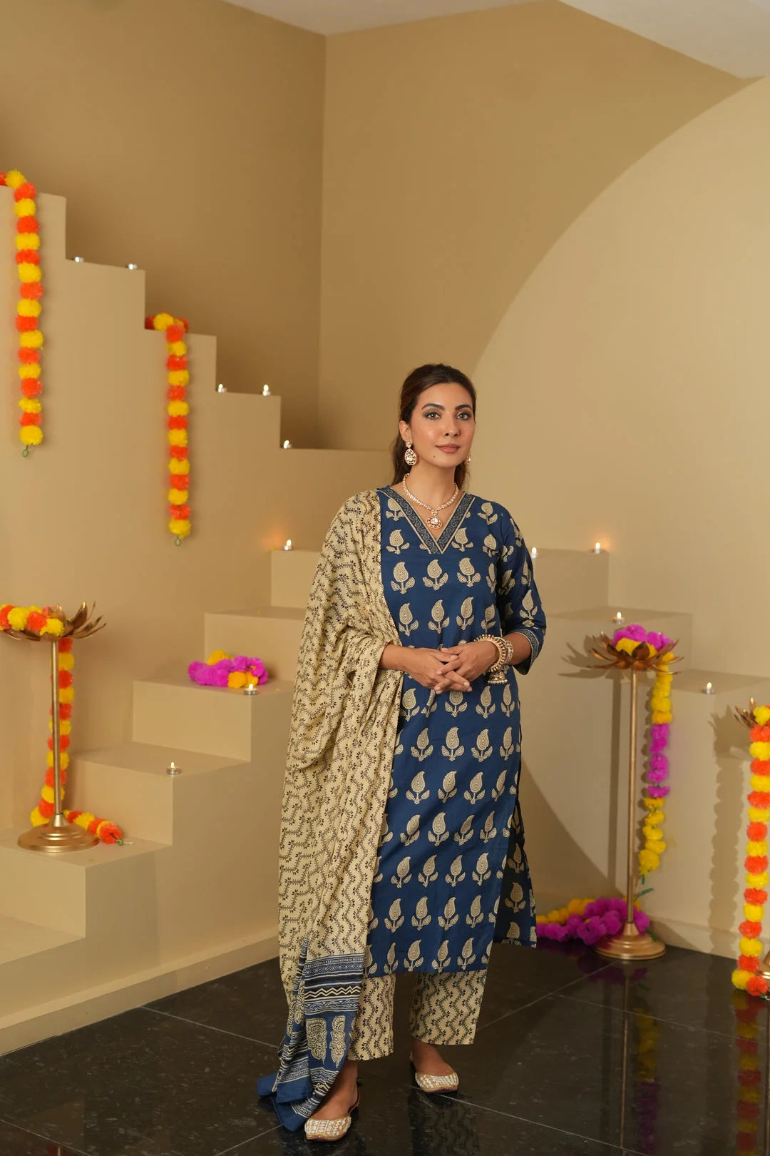 Charming Teal Blue Salwar Kameez with Printed Dupatta for Festive Occasions