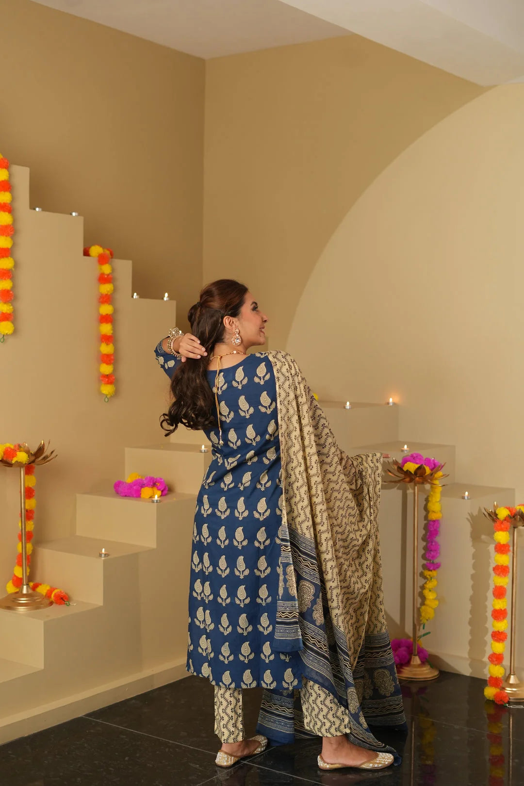 Charming Teal Blue Salwar Kameez with Printed Dupatta for Festive Occasions