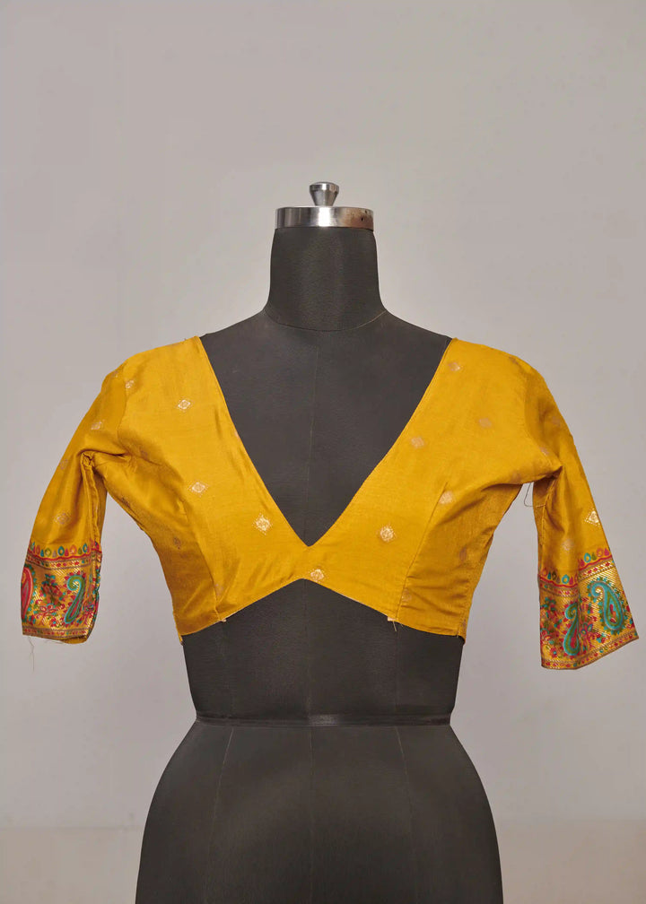 Luxurious Velvet Tussar Silk Saree with Floral Designer Blouse