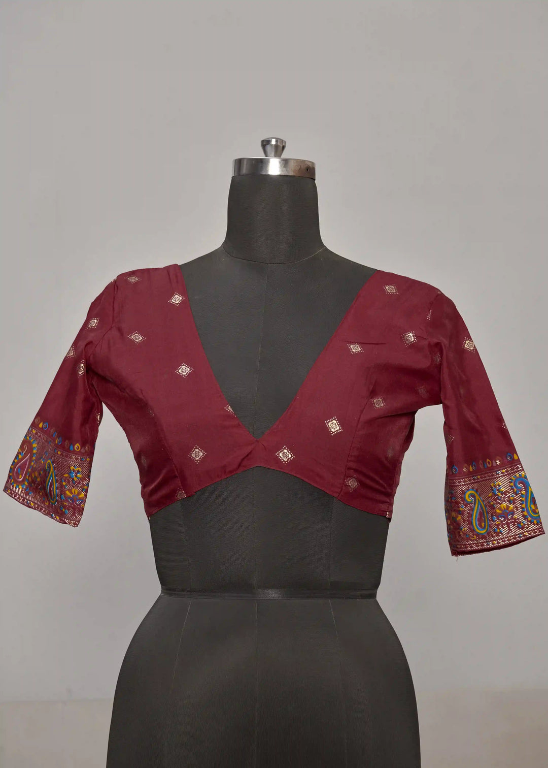 Luxurious Velvet Tussar Silk Saree with Floral Designer Blouse