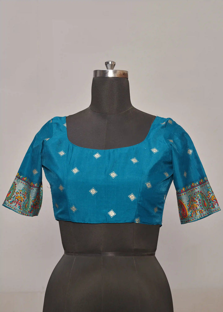 Luxurious Velvet Tussar Silk Saree with Floral Designer Blouse