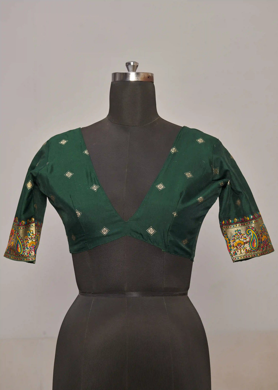 Luxurious Velvet Tussar Silk Saree with Floral Designer Blouse