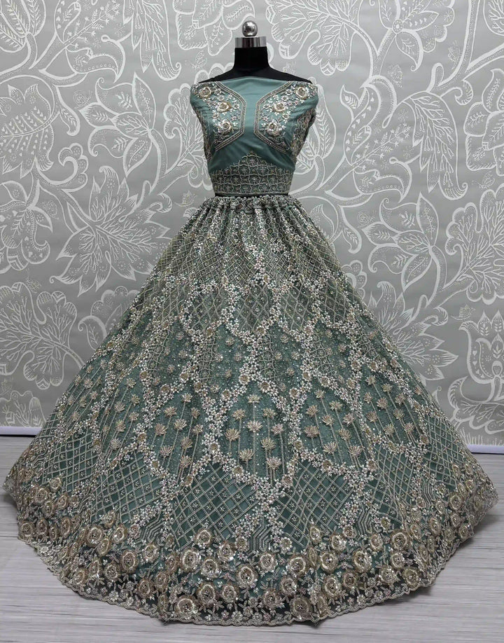 Sparkling Soft Net Lehenga for Party & Wedding Glam